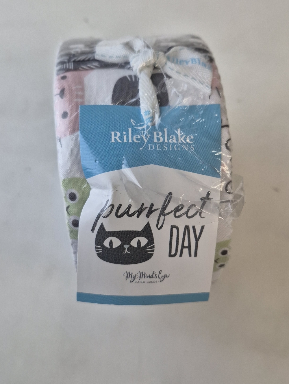 Riley Blake Purrfect Day Jelly Roll Quilting Fabric Cat Print New Sealed